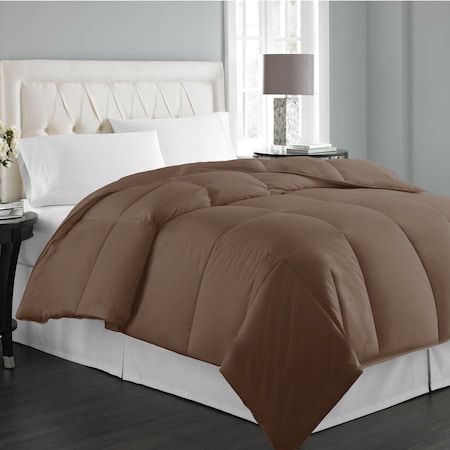 Hotel Grand Oversized Hybrid Blend Comforter, Chocolate, Full/Queen 005324